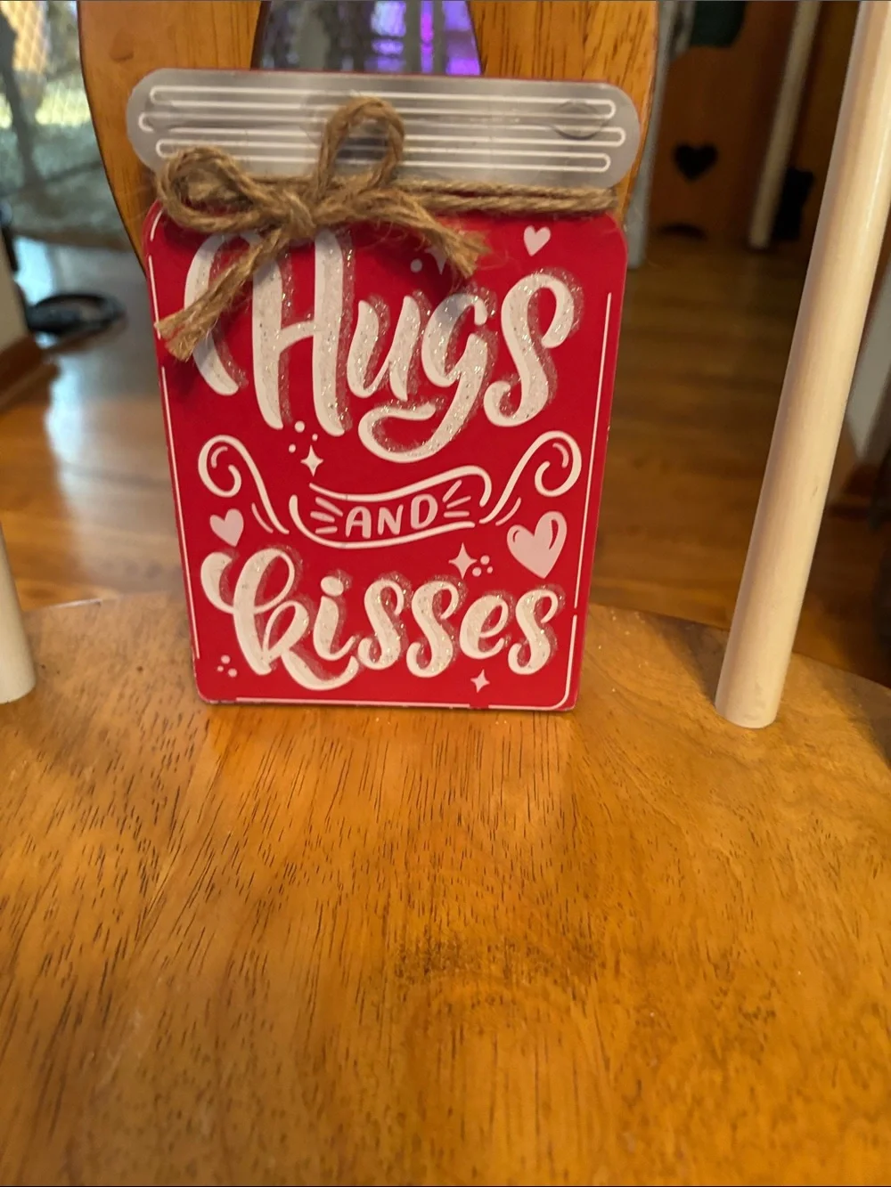 Red Hugs and Kisses Decorative Sign